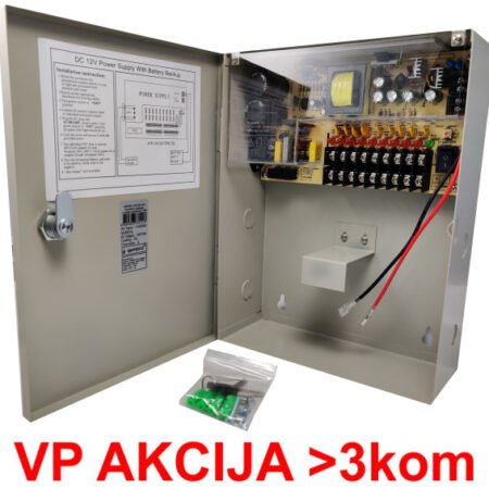 NAPRKU-12V/10A-9CH ** Gembird Napajanje u kutiji sa opcijom UPS (bez baterije) 1.5A/CH (2738)