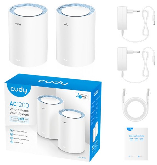 Cudy M1200 2-pack AC1200 Dual Band 2.4+5Ghz Wi-Fi Mesh System, 2x Antena , MIMO, TR069, OpenWRT - Slika 4