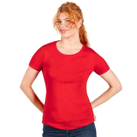 PREMIUM LADY 180, ženska pamučna majica, 180 g/m2, crvena
