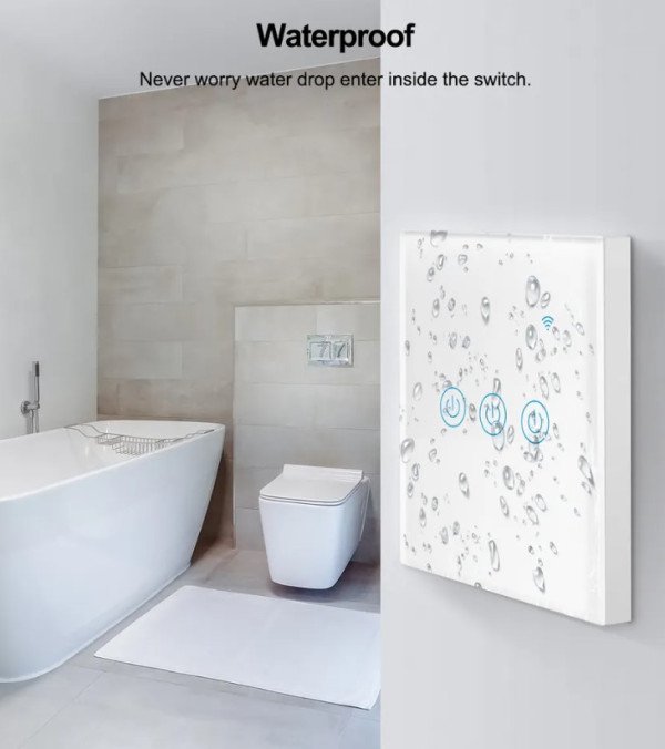 TUYA-SMART-1 GANG-RSH-SP001 GMB WiFi switch Alexa google home tempered glass touch Wireles remoteV2