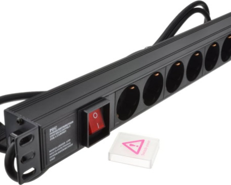 ExeLink Razvodni PDU panel za rack 19 in, sa 6 uticnih mesta, kabl 2m (aluminijum)