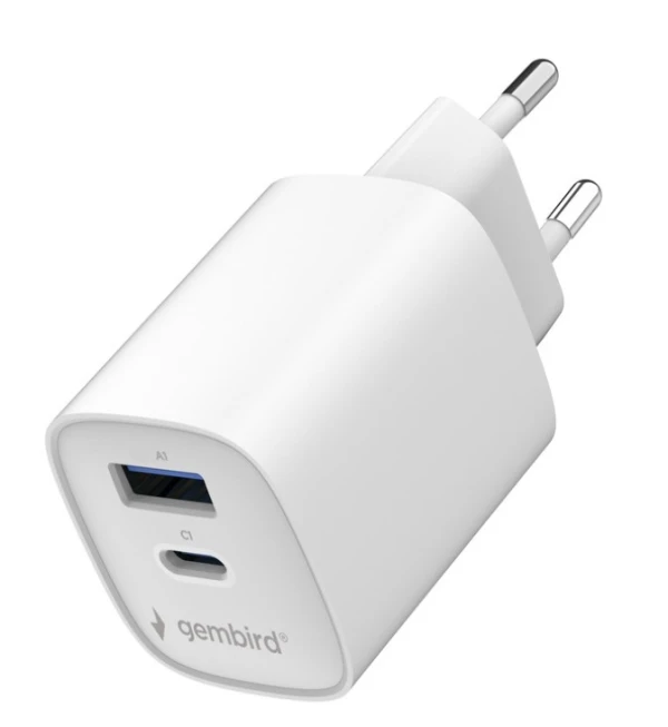 TA-UC-1A1C-PD30-01-W Gembird 2-port 30 W USB fast charger - Slika 3