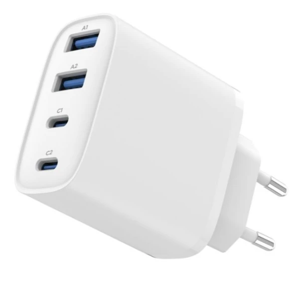 TA-UC-2A2C-PD40-01-W Gembird 4-port 40 W GaN USB PowerDelivery fast charger, white - Slika 4