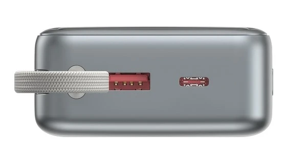 PB20-PD65-LCD-01 Gembird Powerbank od 65W za brzo punjenje sa integrisanim kablovima, 20000 mAh - Slika 2
