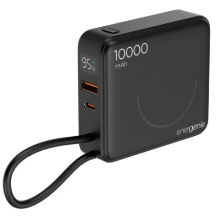 PB10-WPC15-LCD-01 Gembird 20 W prenosni punjaè sa brzim punjaèem i bežiènim punjaèem, 10000 mAh,crni