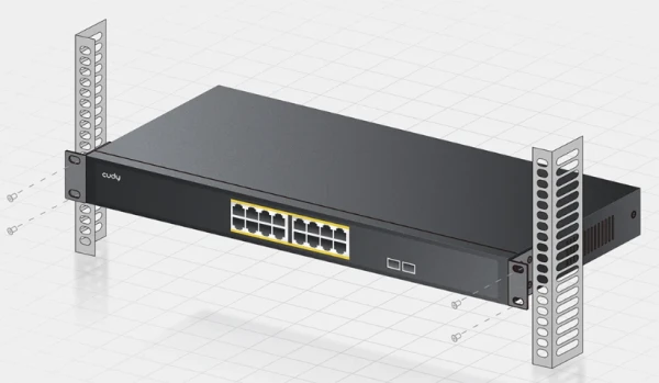 Cudy GS1016EPS2 V1.0 Switch 16× GbE with 802.3at/af Mode A PoE 2× 1.25G SFP 200W Power Supply - Slika 4