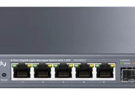 Cudy GS105ES1 V1.0 Switch Flash/ROM: 8 MB (64 Mbit) 1.25G SFP Gigabit RJ45