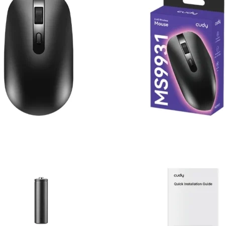 Cudy MS9931, bežicni miš 2.4GHz, optièki USB 800-1600 DPI,Black,109 mm