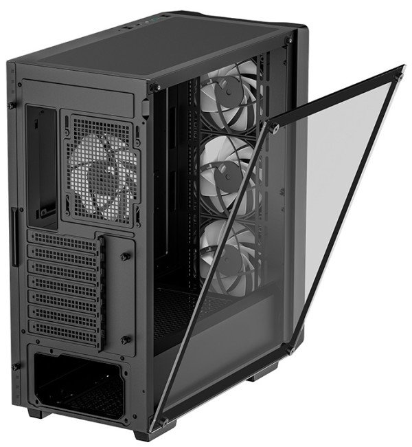 DeepCool CC560 ARGB V2 Kuciste E-ATX, 4xARGB-120mm, Kaljena staklena strana,USB-3.0 - Slika 4