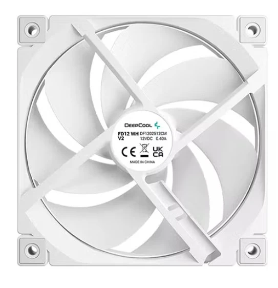 DeepCool FD12 WH V2 120x120x25mm ventilator hydro bearing 500-2500rpm 80CFM 35dBa White - Slika 2