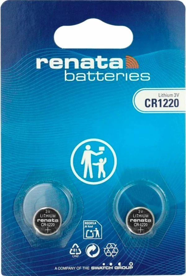 Renata baterija CR 1220 3V Litijum baterija dugme, Pakovanje 2kom - Slika 2