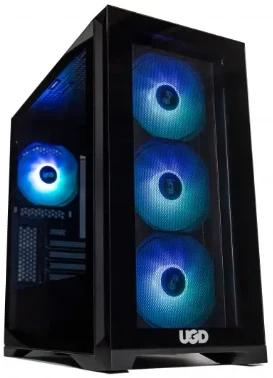 Kuciste UGD Falcon AM19, micro ATX, providna stranica, ugradjena 4xRGB kulera, Crno,Mid Tower - Slika 2