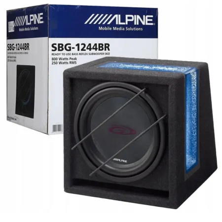 Alpine SBG-1244BR Subwoofer u kutiji 12 250W RMS  800W